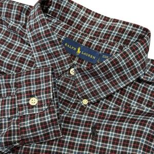 Ralph‎ Lauren Men’s 2XLT Plaid Cotton Long Sleeve Button-Down Shirt